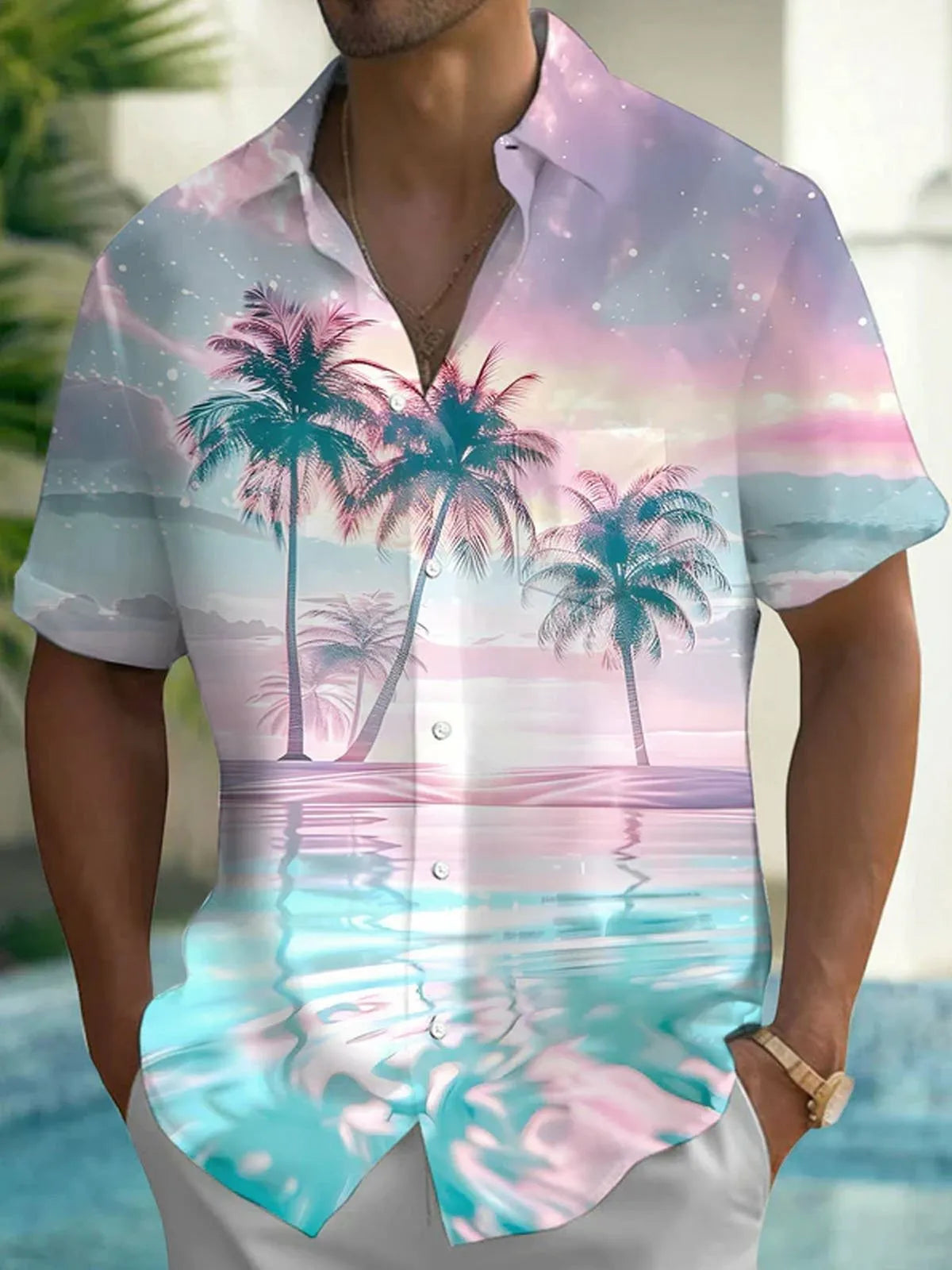Chemise Hawaïenne Homme | Floral 3D Manches Courtes | S à 5XL.Plusieurs coloris disponible.