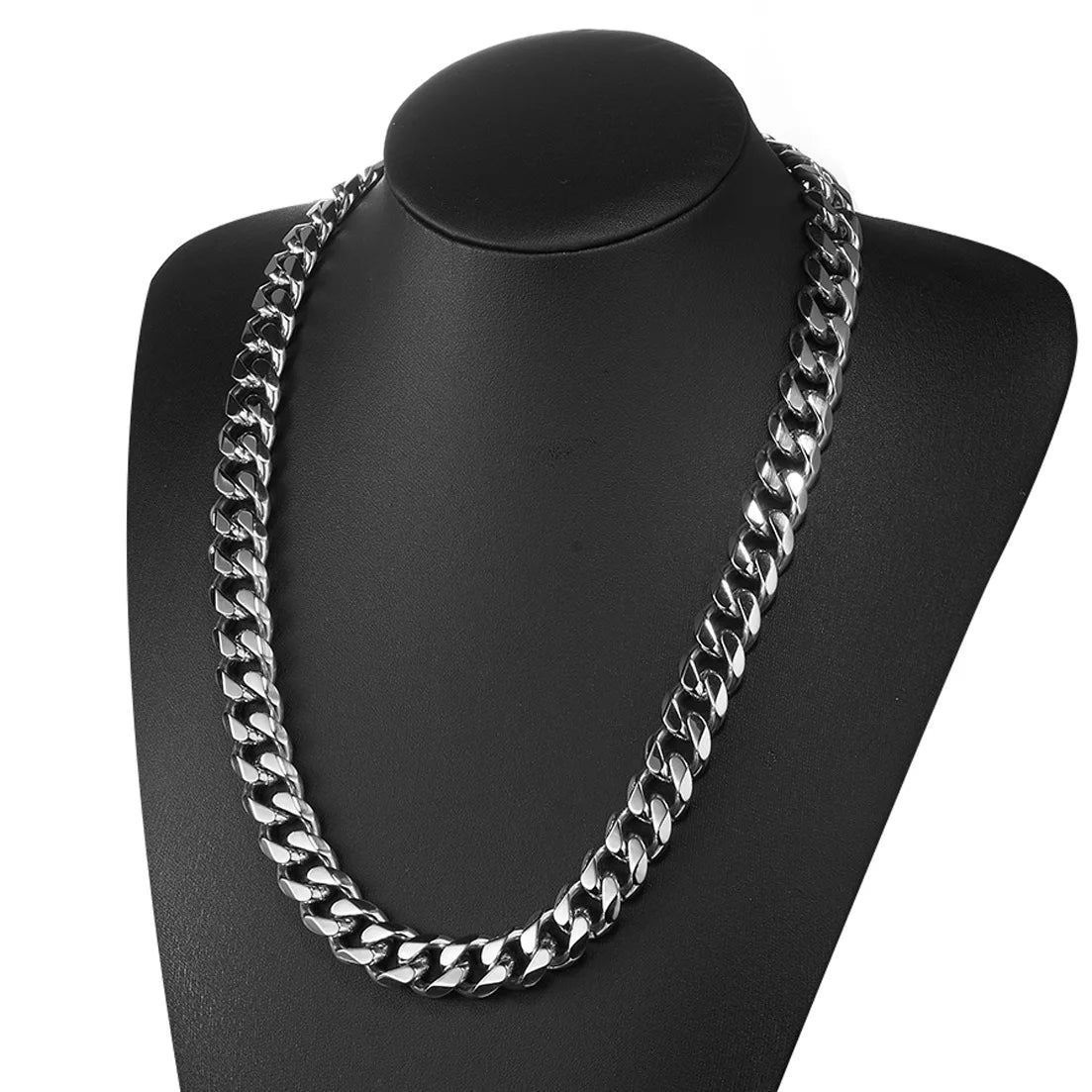 Collier chaîne cubaine Miami en acier inoxydable 316L HNSP pour homme, bijoux épais 7MM/9MM/15MM, accessoires streetwear punk