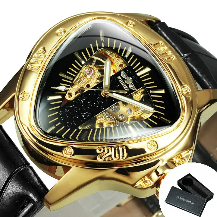 Montre Mécanique Automatique Homme – Style Militaire, Bracelet Acier ou Cuir