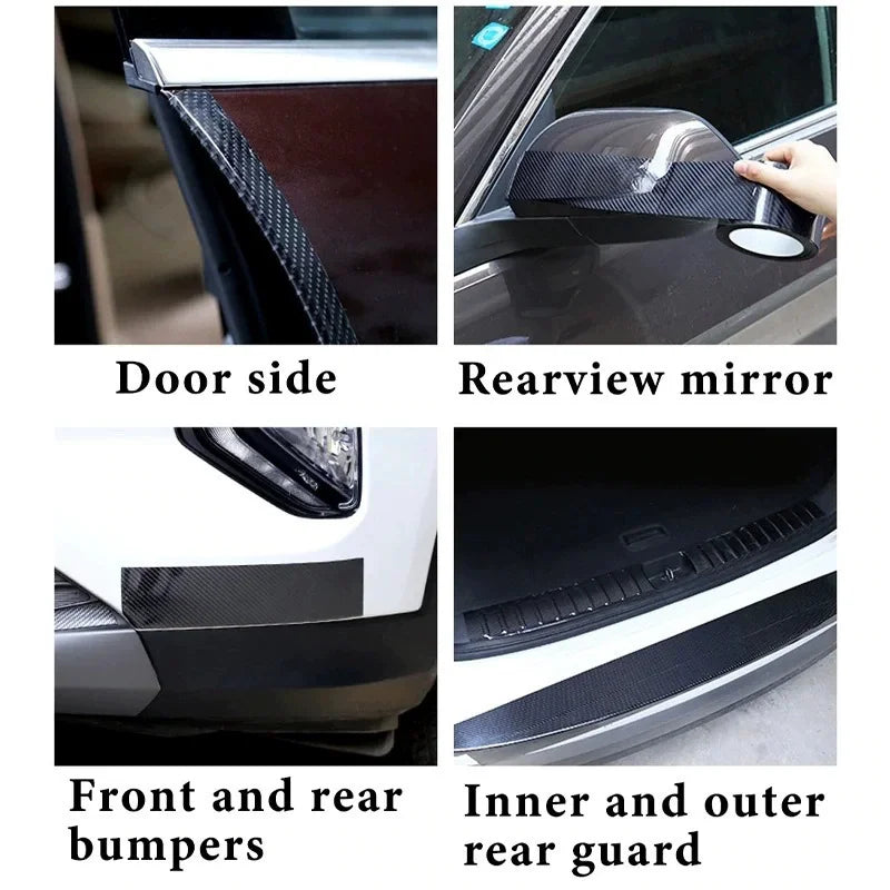 Film autocollant de protection pour seuil de voiture, anti-rayures, imperméable, noir mat, Nano autocollant pour carrosserie de voiture