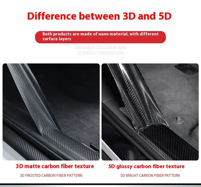 Film autocollant de protection pour seuil de voiture, anti-rayures, imperméable, noir mat, Nano autocollant pour carrosserie de voiture