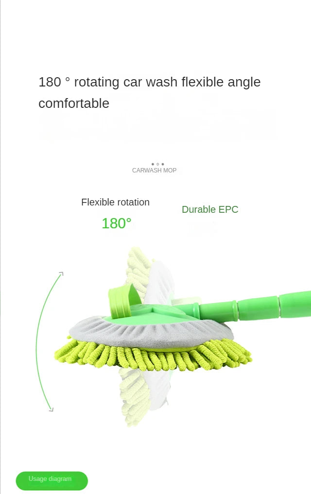 Brosse de nettoyage de voiture, réglable, Super absorbante, brosse de lavage de voiture, télescopique à Long manche, vadrouille de nettoyage, accessoires automobiles