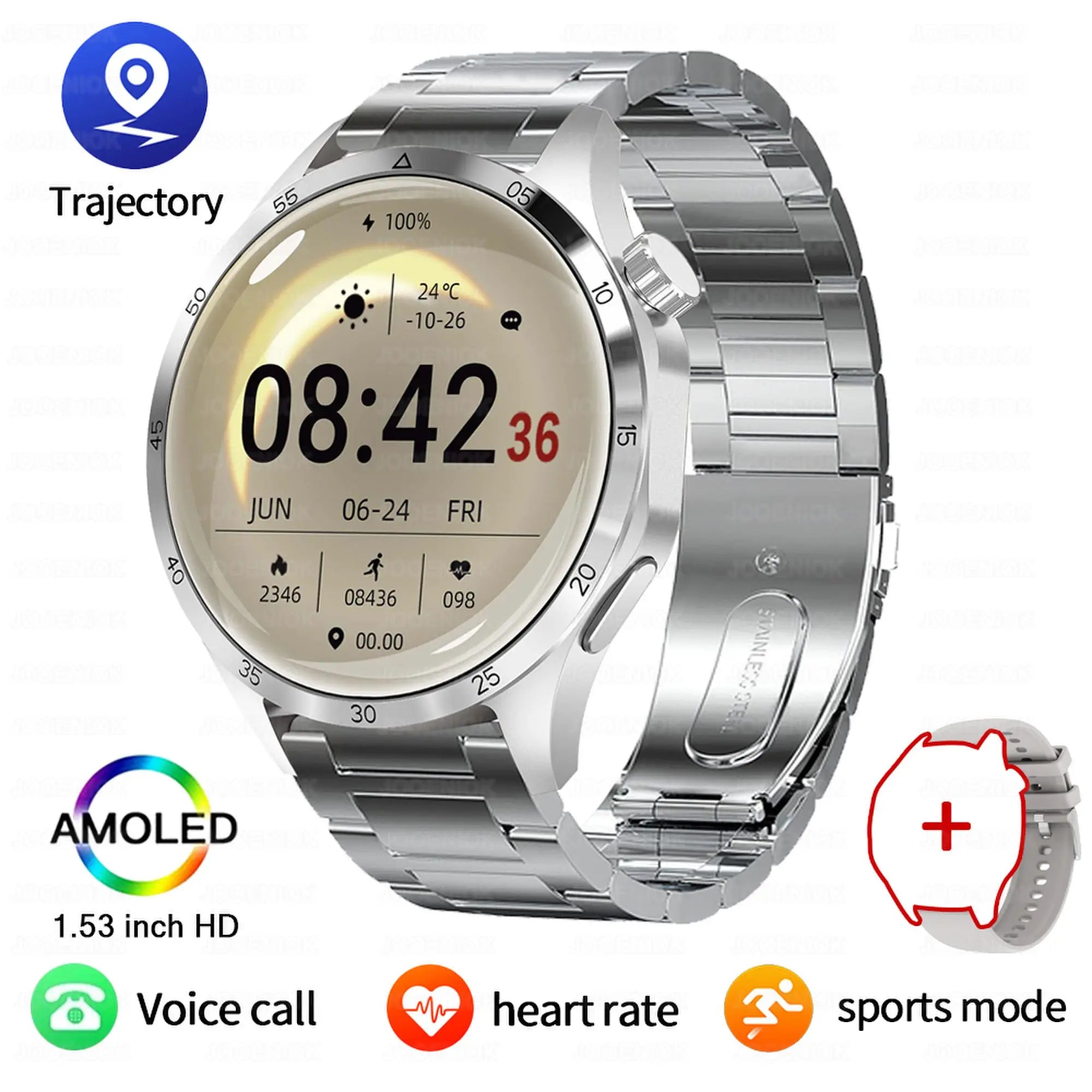 Nouvelle Montre Connectée de Suivi de Santé 2026 pour Hommes avec Suivi du Sommeil, Rappels, Surveillance de la Fréquence Cardiaque et Modes d'Exercice