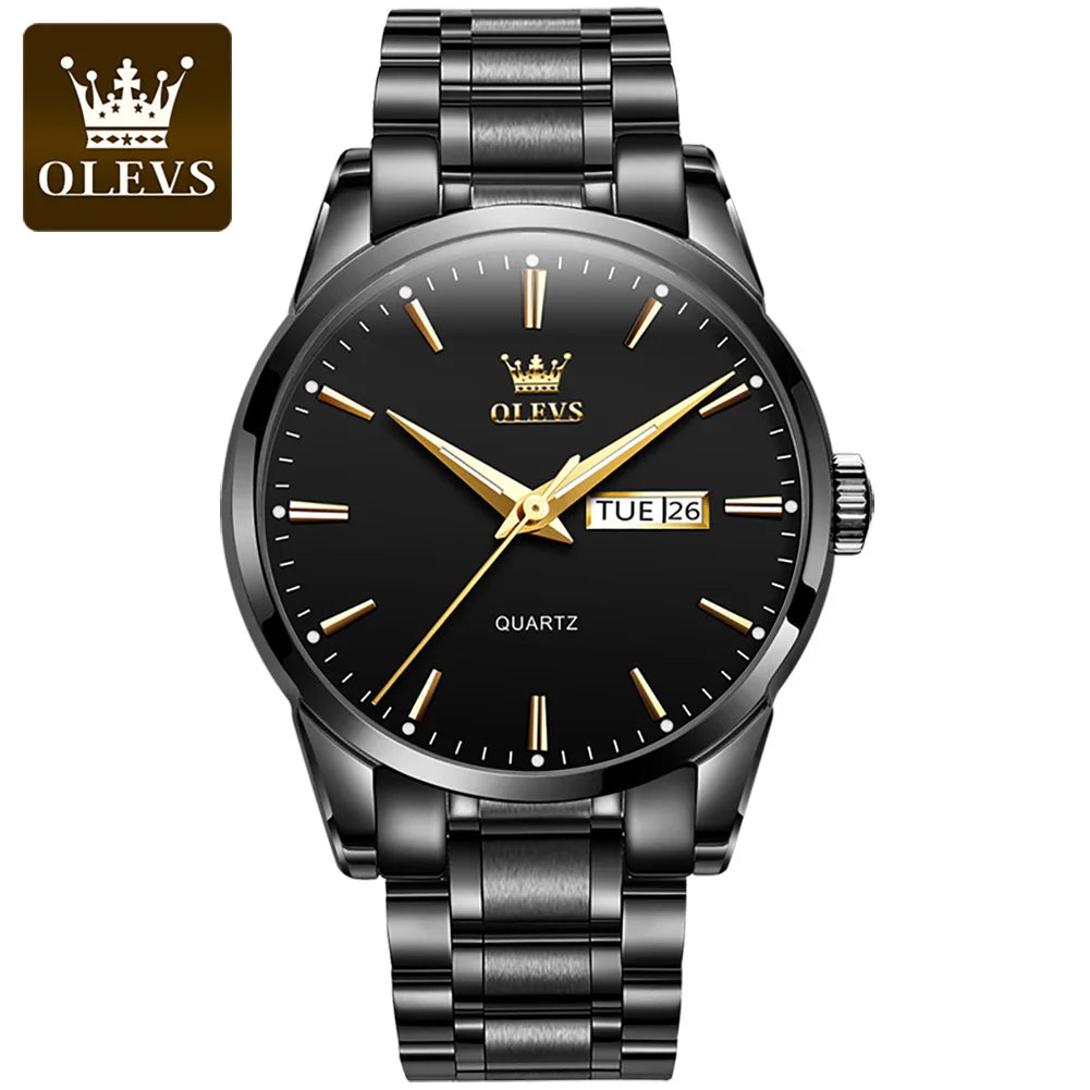 Montre Homme OLEVS— Acier Inoxydable,Waterproof 3ATM