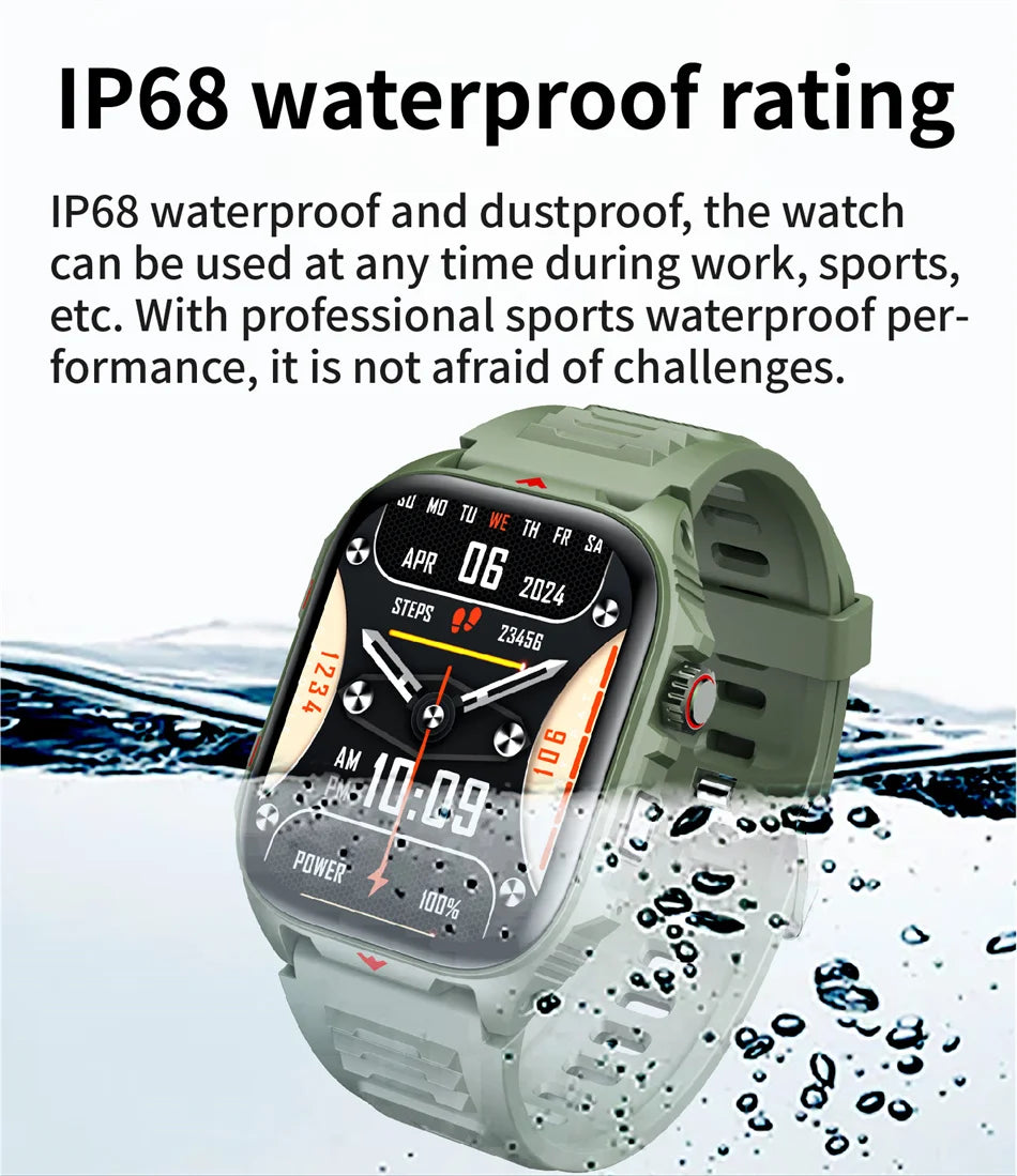 2025New GPS sport montre intelligente hommes 2.01 pouces 400 mAh batterie Fitness Tracker Bluetooth appel étanche nouvelle montre intelligente
