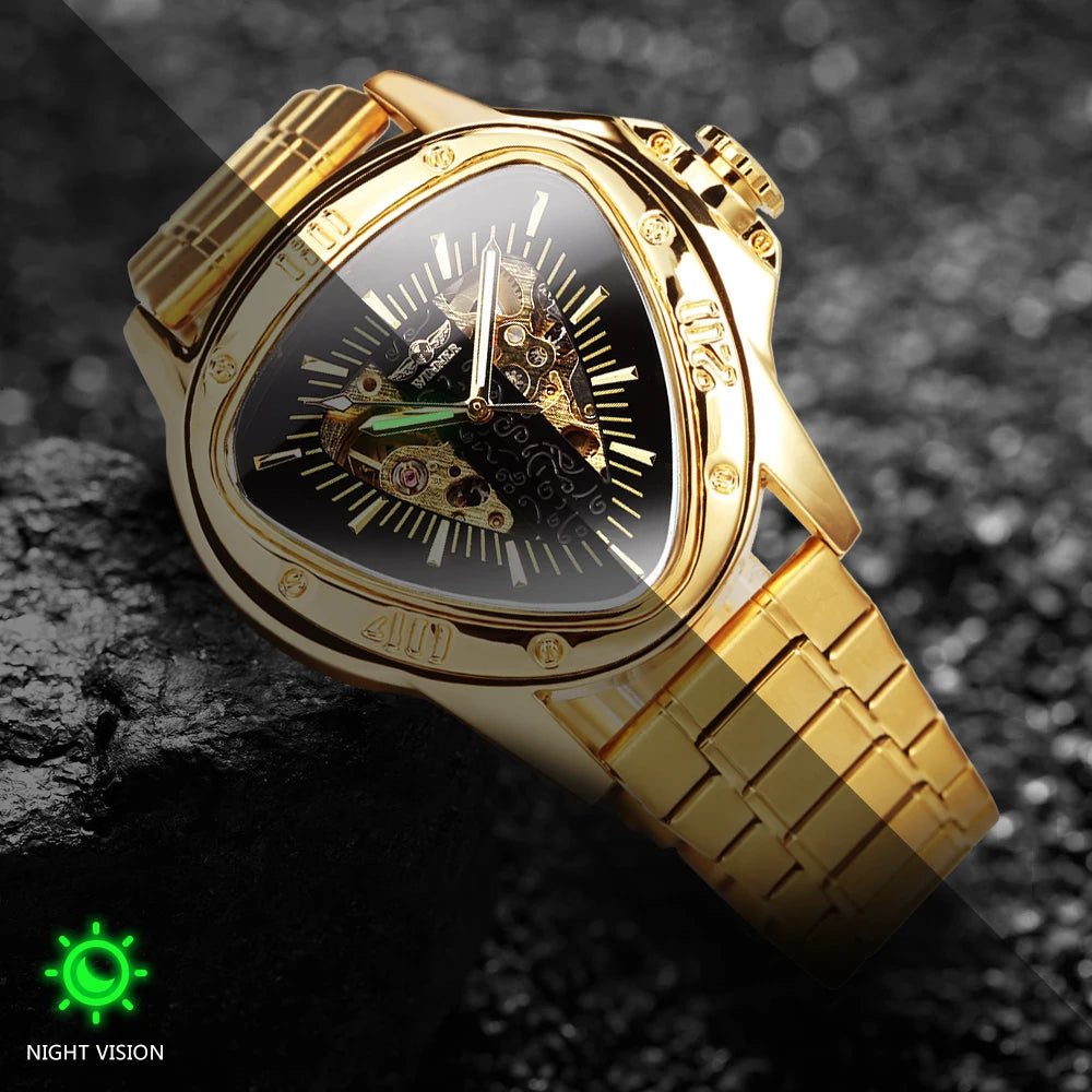 Montre Mécanique Automatique Homme – Style Militaire, Bracelet Acier ou Cuir