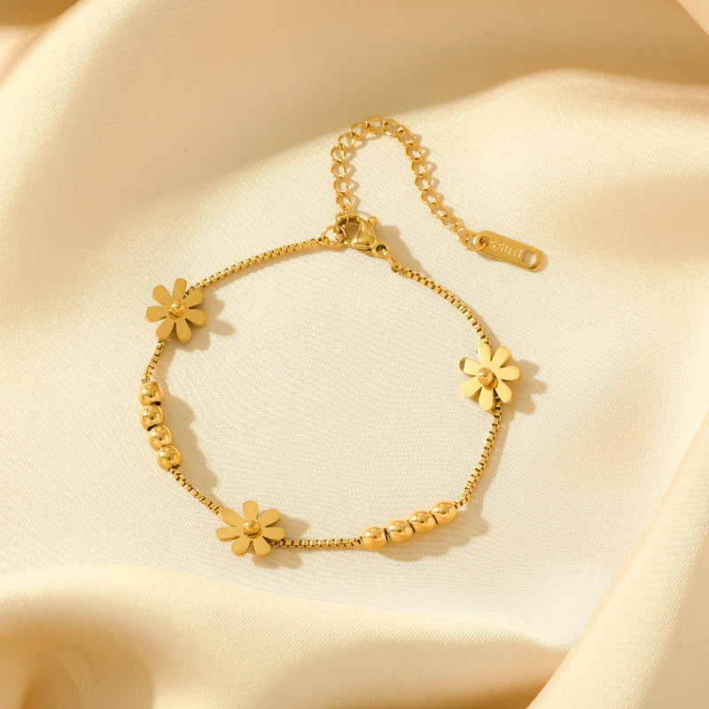 Bracelet en acier inoxydable 316L avec nœud papillon et zircon.