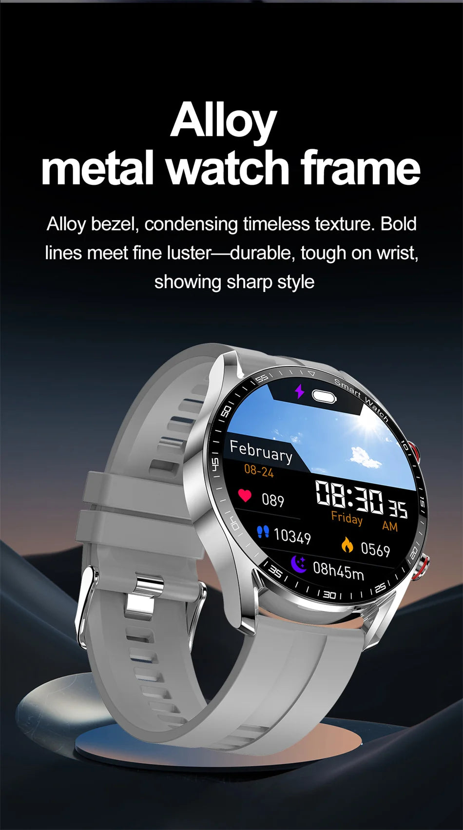 Montre Connectée Homme Femme ChiBear GT – 1,53" Appel Bluetooth, Cardio, SpO2, Sport