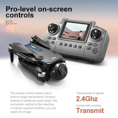 Lenovo D18 Drone 8K aérien HD double caméra intelligente évitement d'obstacles puissance sans brosse 5G WIFI écran télécommande GPS Drone