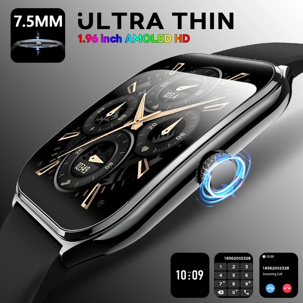 Montre Connectée Ultra-Fine Jooeniok MT61 – 1,96" AMOLED, Appel Bluetooth, Cardio, Sport