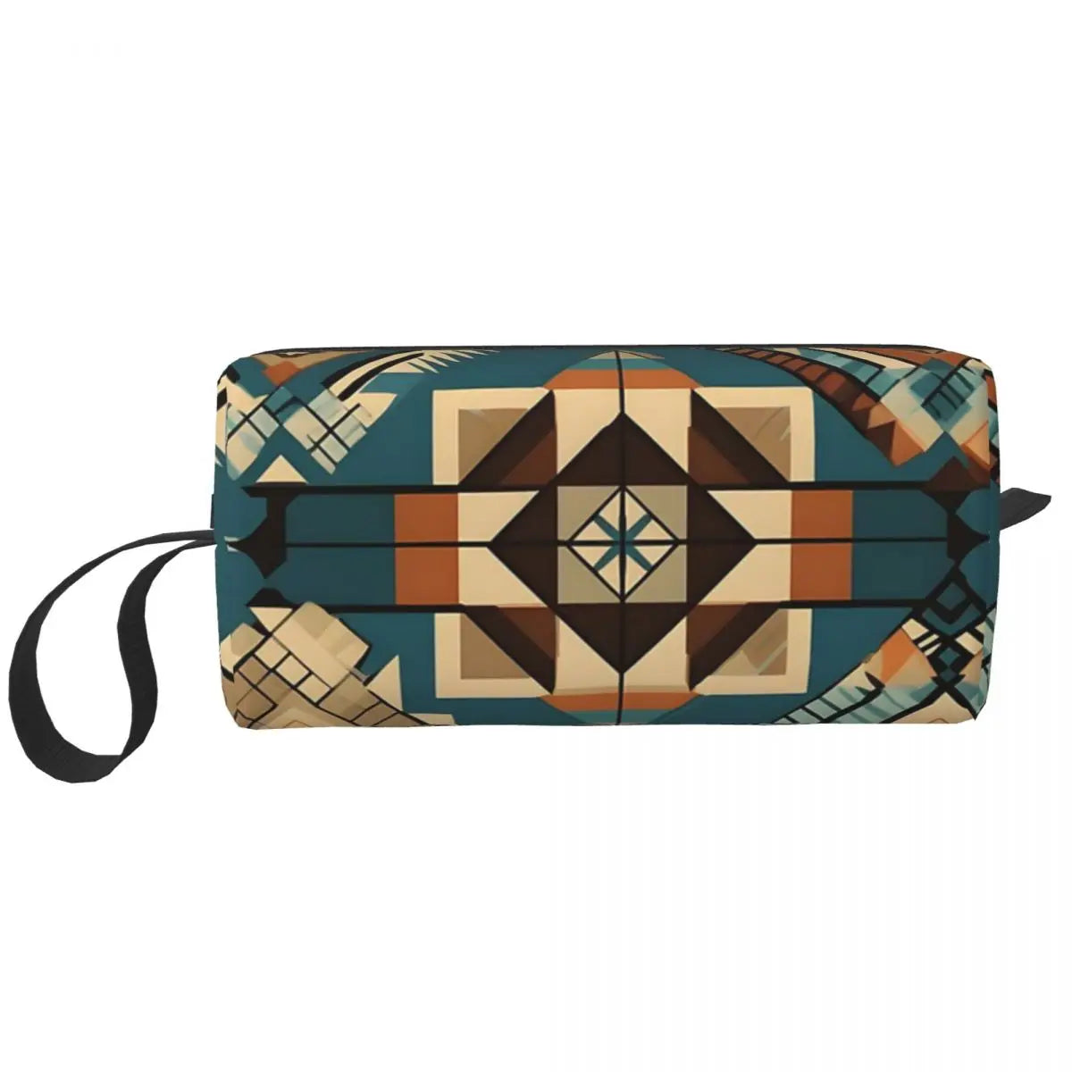 Trousse de maquillage Mosaic Melody Exploring Native American Patterns, trousse de toilette et de cosmétiques pour femmes, trousse de beauté de voyage, trousse à crayons