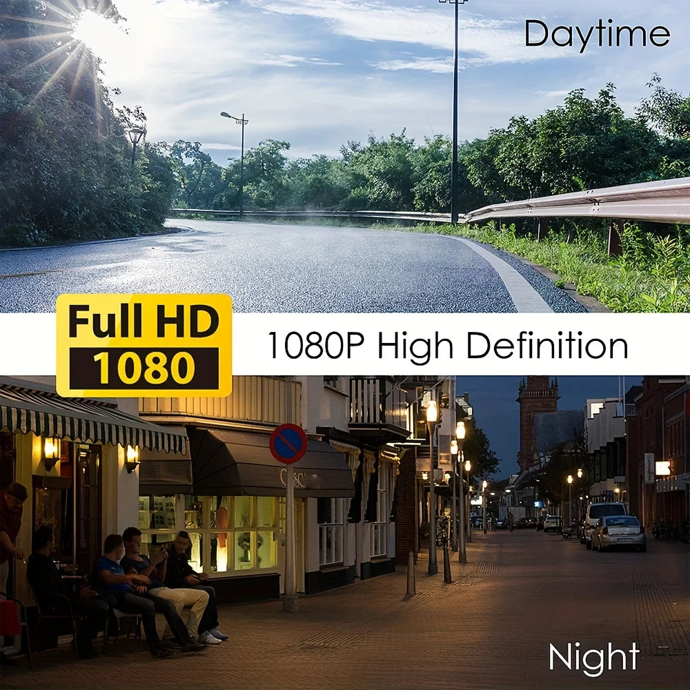 Caméra de tableau de bord double WIFI 1080P pour voitures, avant et intérieure, caméra de voiture avec vision nocturne IR, enregistrement en boucle, grand angle, caméra DVR pour voiture