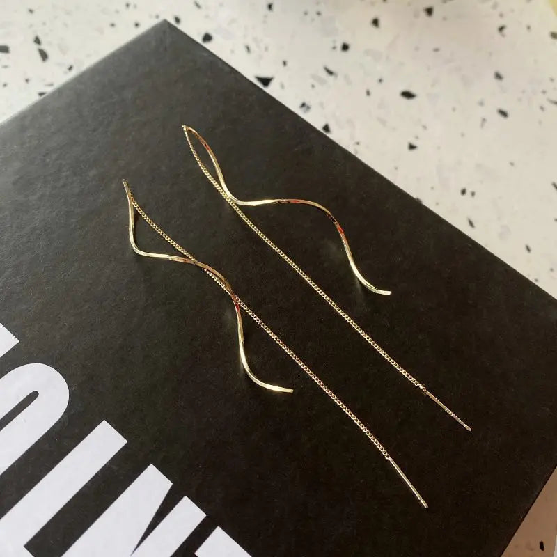 Boucles d'oreilles spirale ondulée