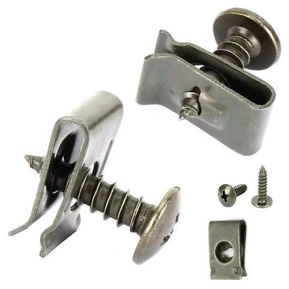 Clips & Vis Autotaraudeuses pour Voiture – Type U Antirouille | Lot 10 à 200 pcssonniers