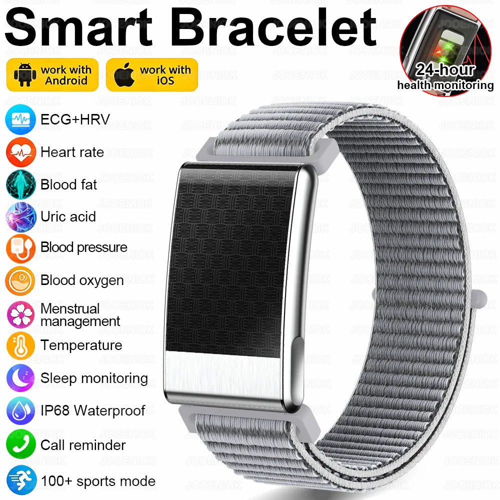 Nouvelle Montre Connectée Ultra-Mince 8mm 2026 pour Femme avec Suivi ECG, Fréquence Cardiaque, Pression Artérielle, Oxygène Sanguin et Appel Bluetooth