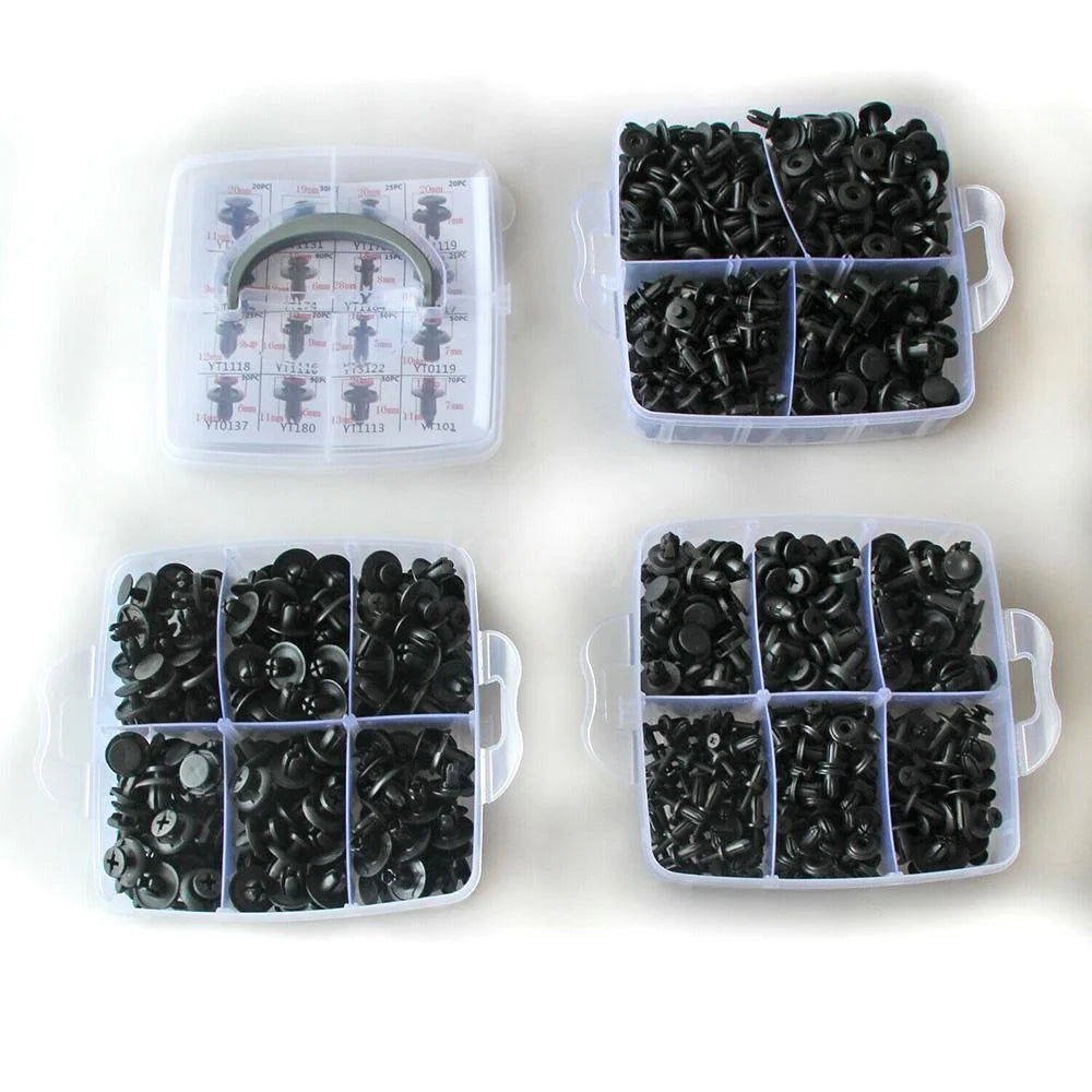 Clips de retenue en plastique pour voiture, goupille de poussée pour garde-boue Automobile, Rivet de panneau de garniture de porte, outil de fixation de taille mixte pour pare-chocs Automobile