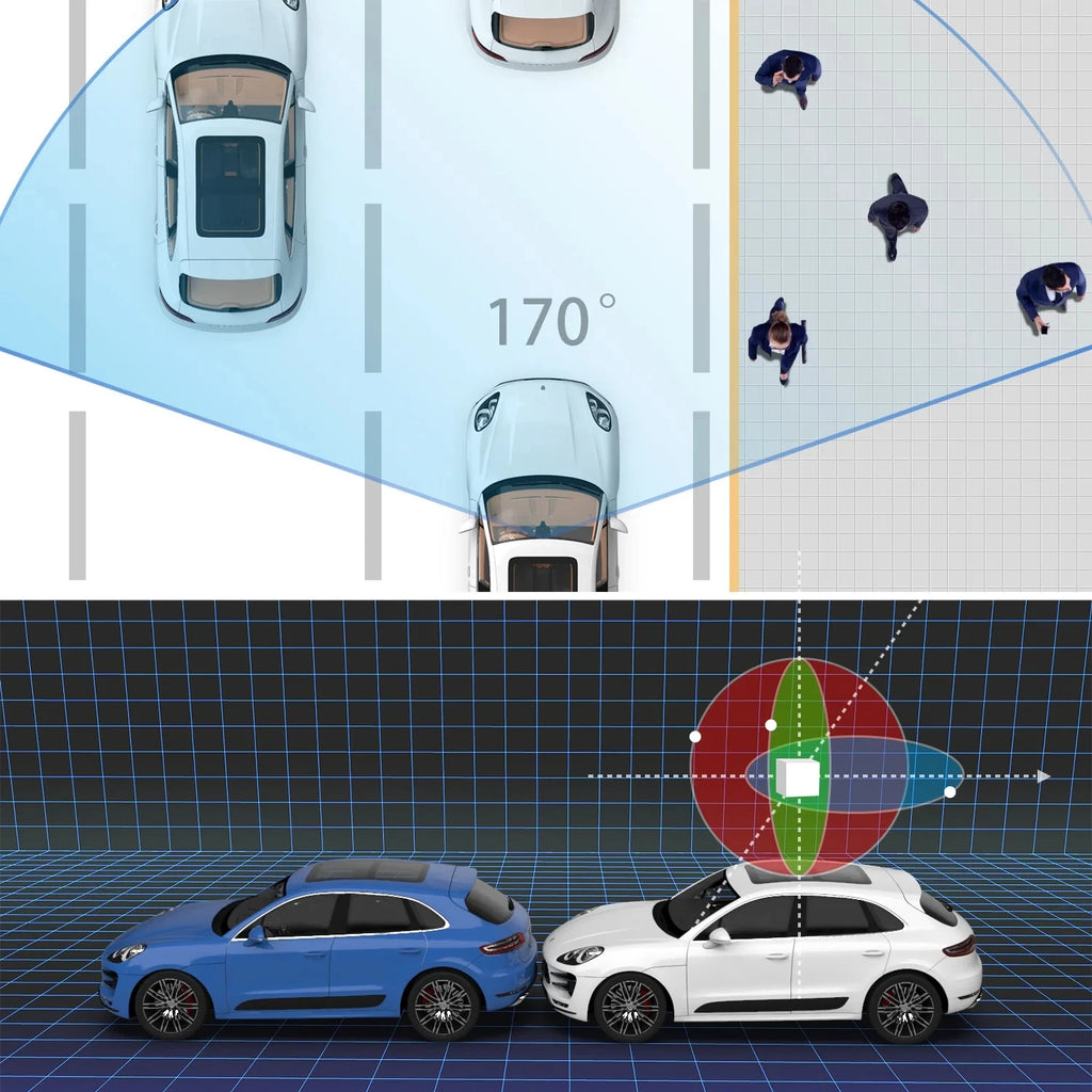 Caméra de tableau de bord double WIFI 1080P pour voitures, avant et intérieure, caméra de voiture avec vision nocturne IR, enregistrement en boucle, grand angle, caméra DVR pour voiture