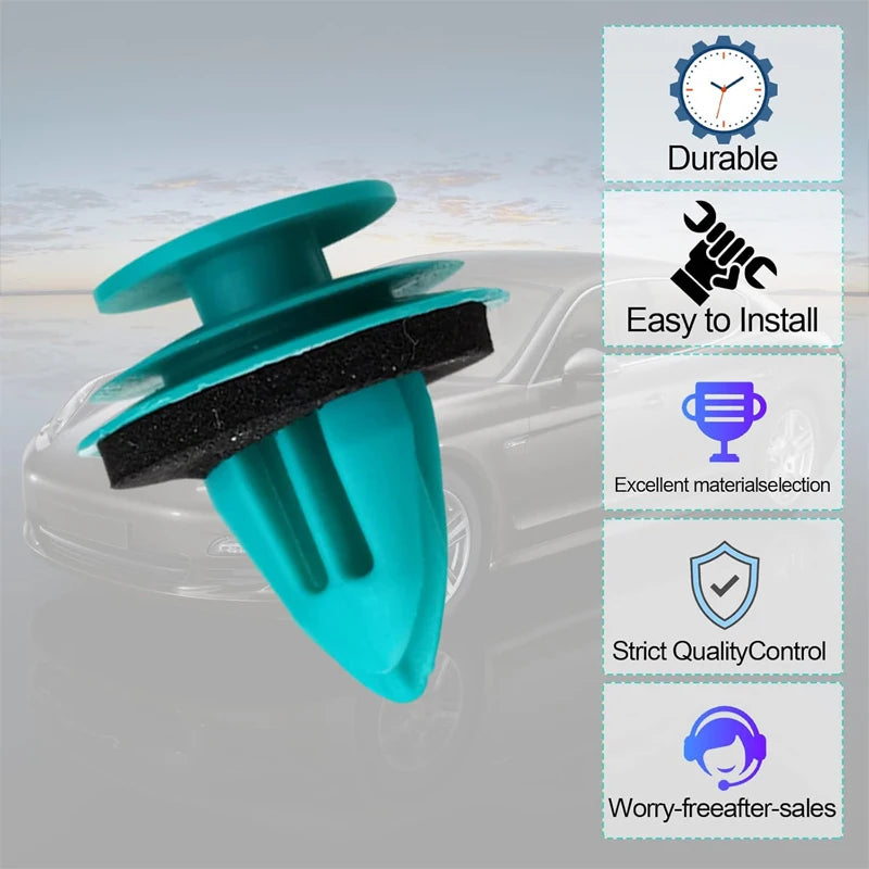 20-500 Pièces de clips de panneau de porte de voiture avec joint d'étanchéité, rivets de fixation et retenues de pare-chocs, adaptés aux clips de fixation de pare-chocs automobiles