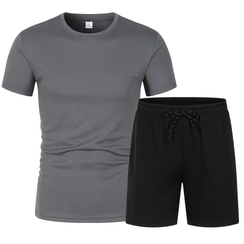 Ensemble Sport Homme – T-Shirt + Short , Respirant.
