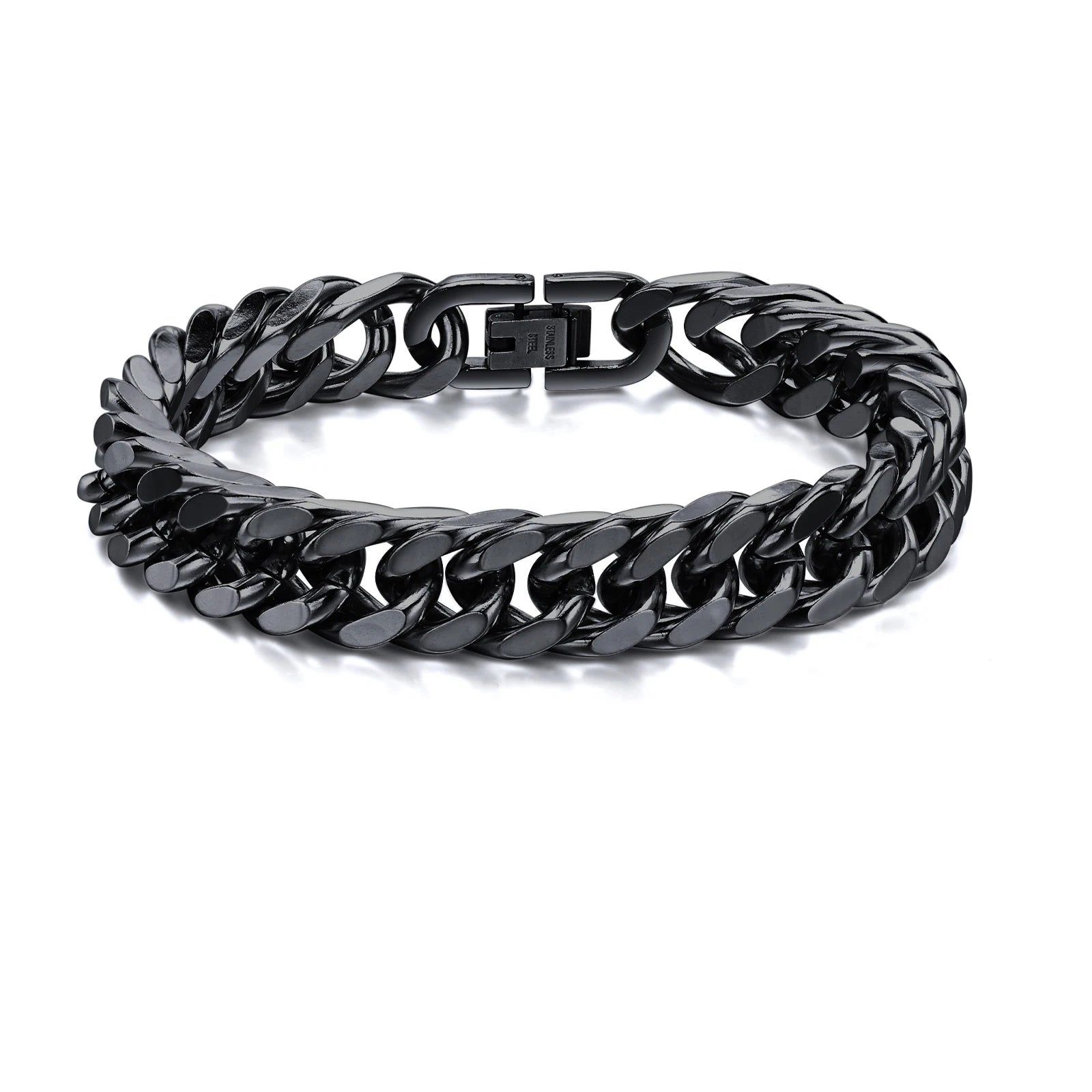 Bracelets cubains en acier inoxydable pour hommes
