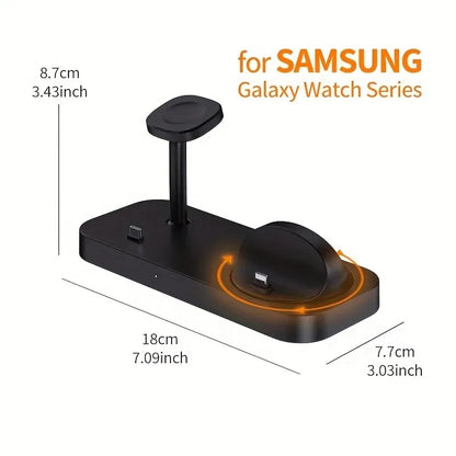 Station de Charge Sans Fil 3-en-1 VIKEFON – Samsung Galaxy, Montre & Écouteurs, 15W