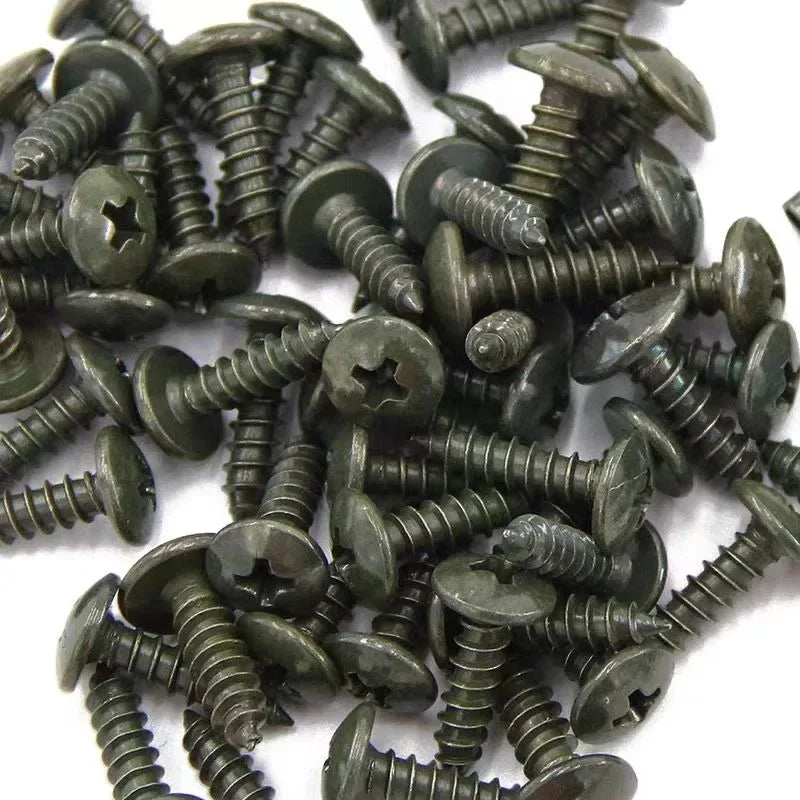 Jeu de Clips à vis métalliques pour voiture, 10/200 pièces, Clip de fixation de Type U avec vis antirouille, boucle de Protection de pare-chocs de garde-boue, vis en feuille de fer