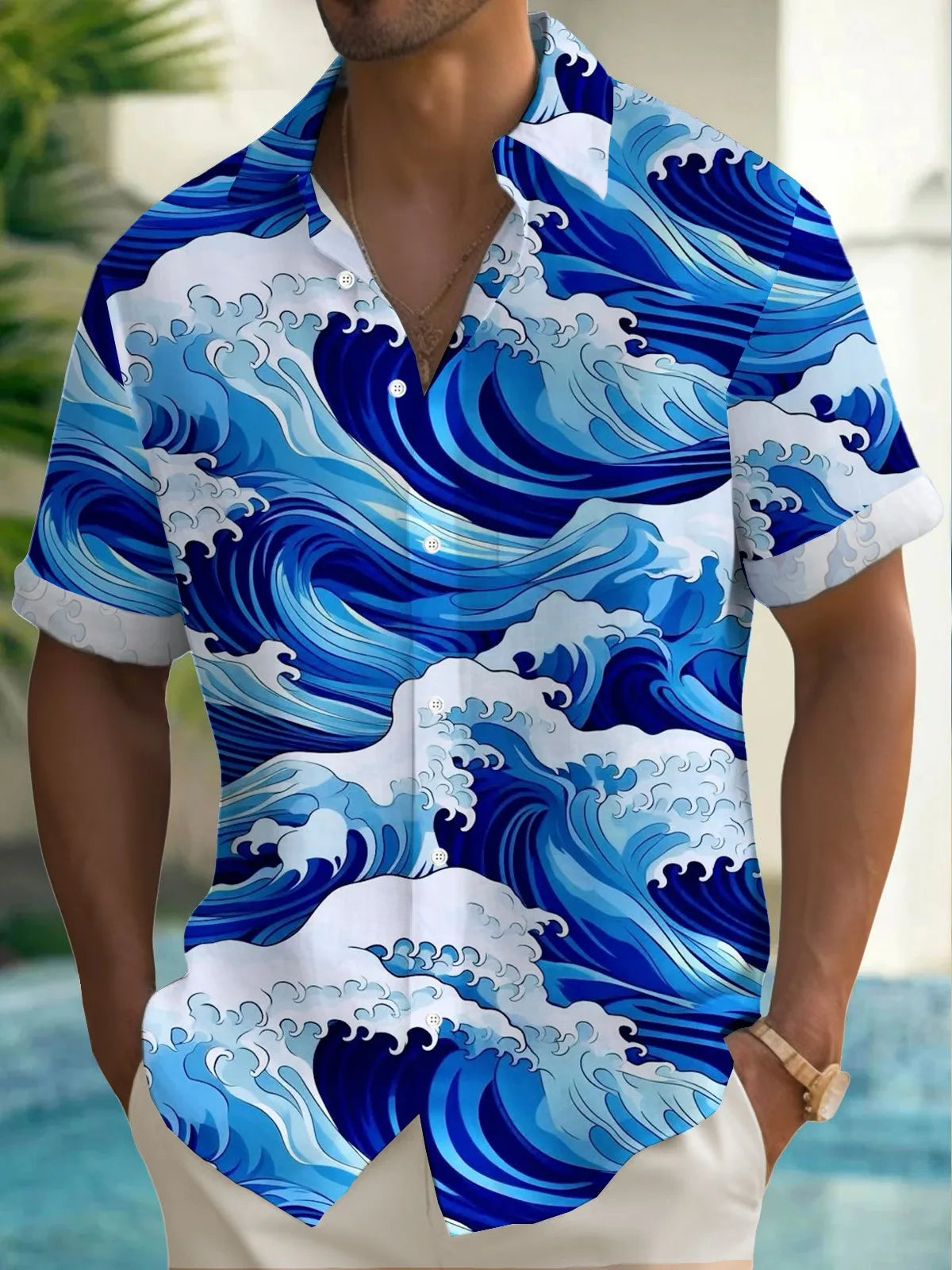 Chemise Hawaïenne Homme | Géométrique Artistique 3D | S à 5XL