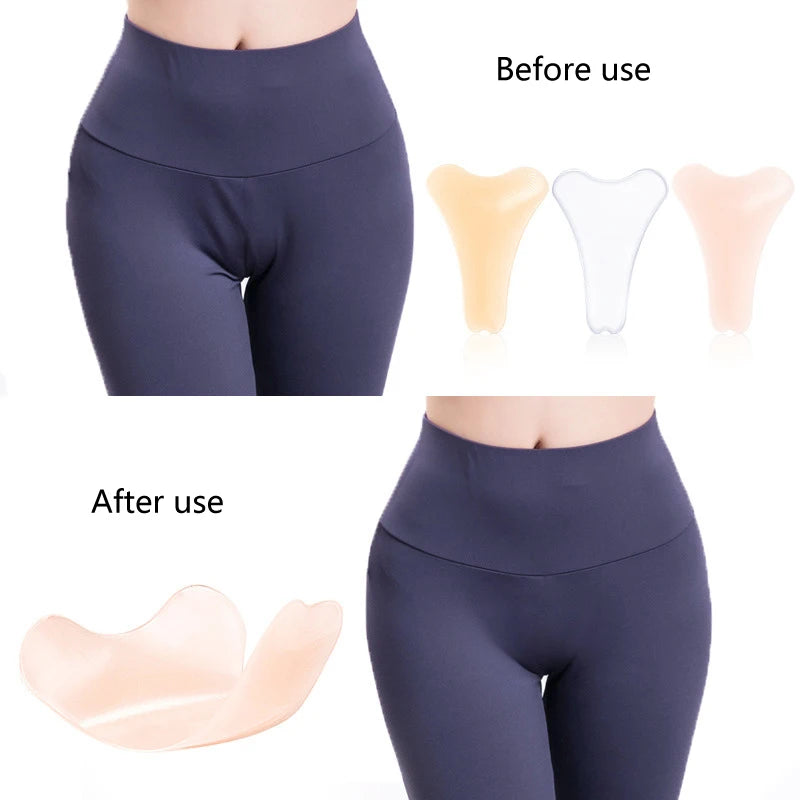Coussinet en Silicone pour femmes, partie privée, Invisible, réutilisable, adhésif sans trace, Leggings, maillots de bain, Patch privé imperméable