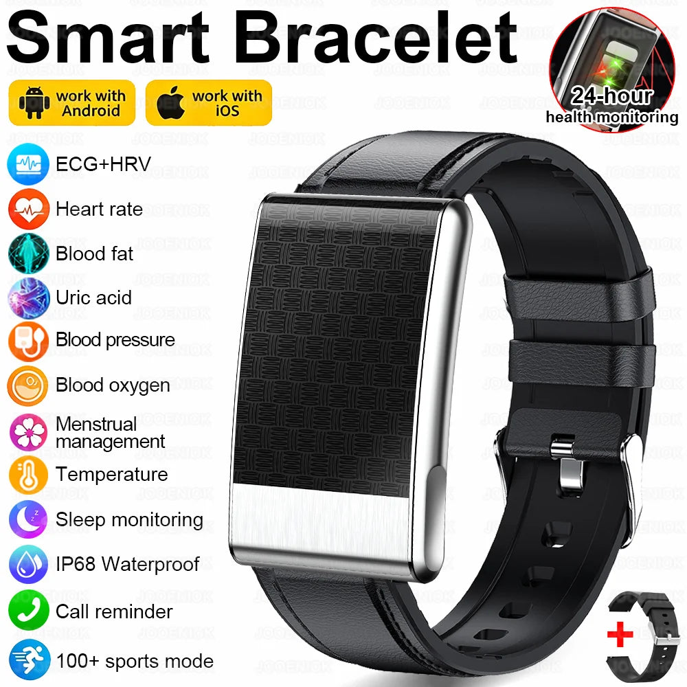 Nouvelle Montre Connectée Ultra-Mince 8mm 2026 pour Femme avec Suivi ECG, Fréquence Cardiaque, Pression Artérielle, Oxygène Sanguin et Appel Bluetooth