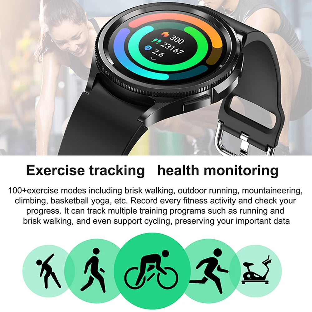 Montre intelligente connectée hommes 1.46 pouces GPS sport Fitness Tracker horloge fréquence  femmes