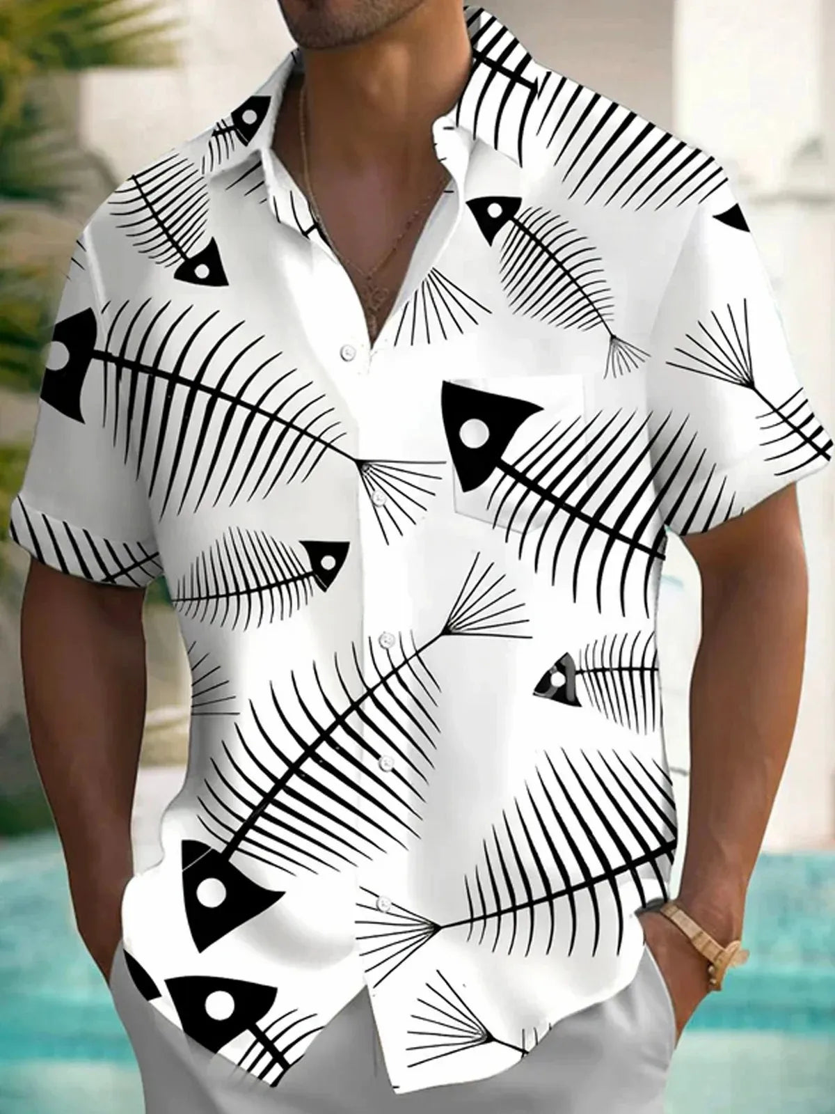 Chemise Hawaïenne Homme | Géométrique Artistique 3D | S à 5XL