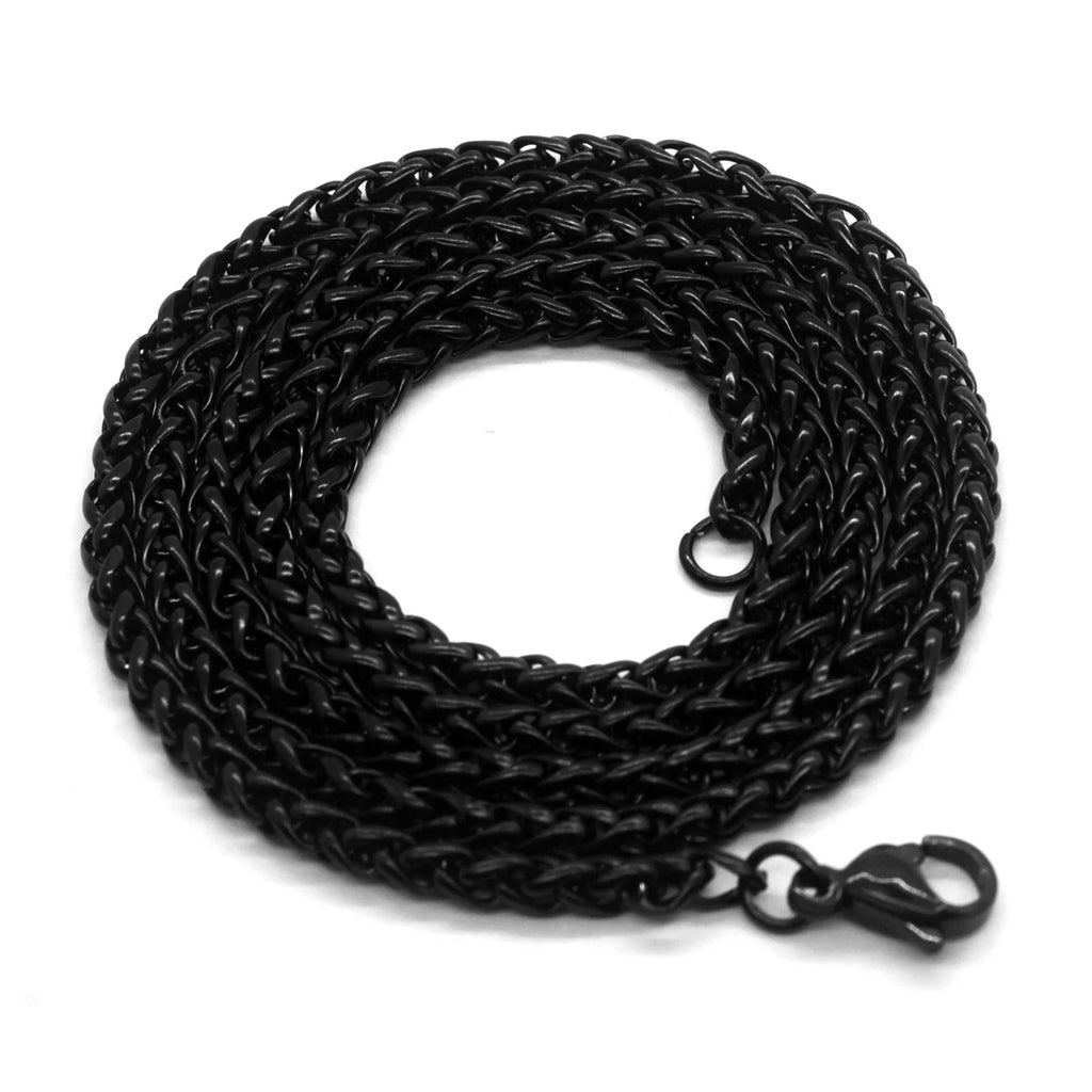 Collier en chaîne torsadée en acier inoxydable HNSP pour hommes, bijoux de cou polyvalents, pendentif, chaîne noire/dorée, accessoires 3/4/5/6/8MM