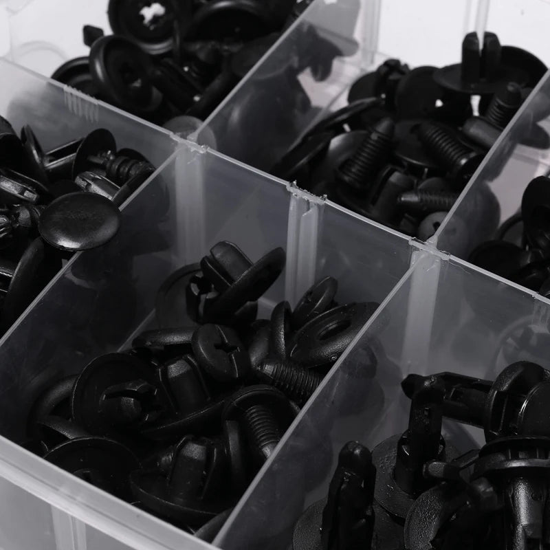Clips de retenue en plastique pour voiture, goupille de poussée pour garde-boue Automobile, Rivet de panneau de garniture de porte, outil de fixation de taille mixte pour pare-chocs Automobile