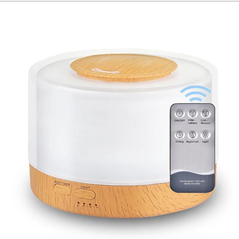 Humidificateur d'aromathérapie à grande capacité de 700 ml, effet bois.