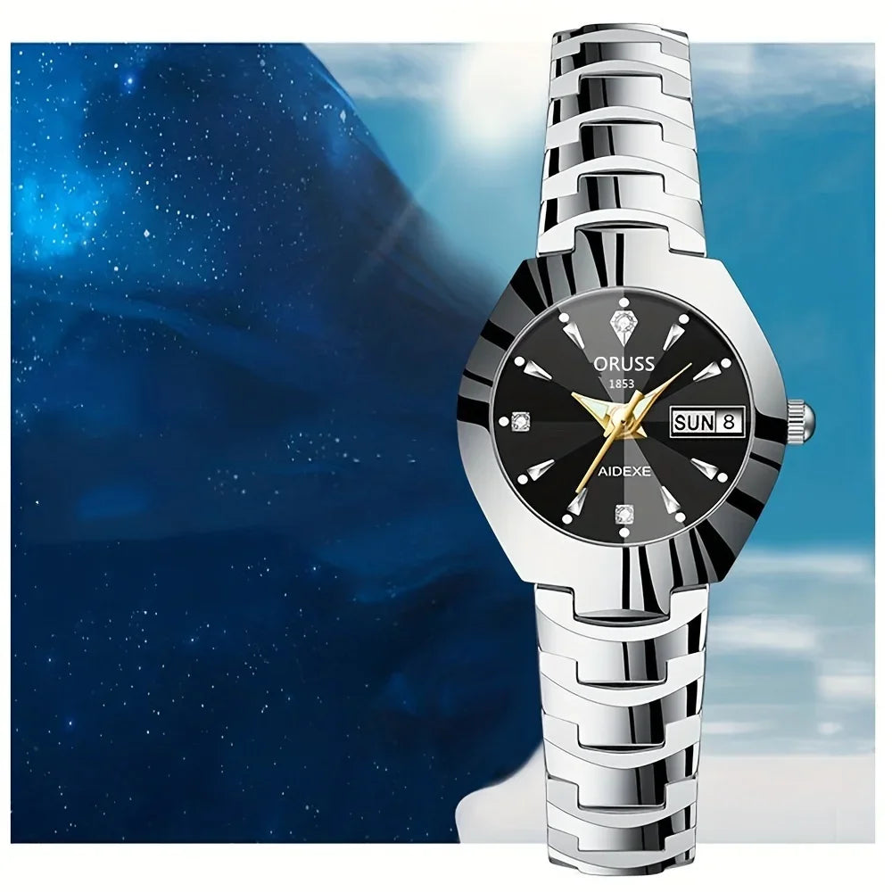 Montre Couple Quartz – Cadran Élégant | Coffret 2 pièces