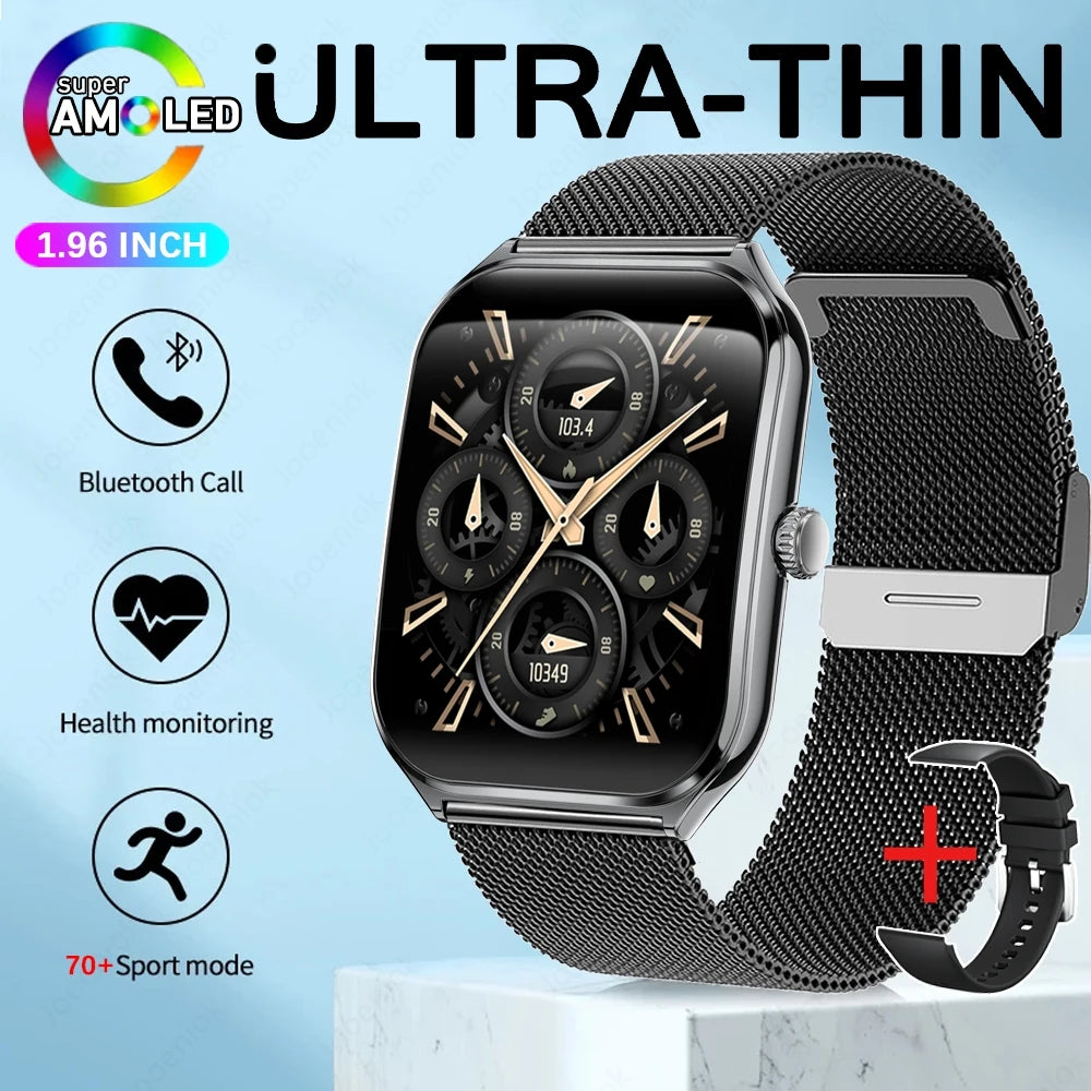 Montre Connectée Ultra-Fine Jooeniok MT61 – 1,96" AMOLED, Appel Bluetooth, Cardio, Sport