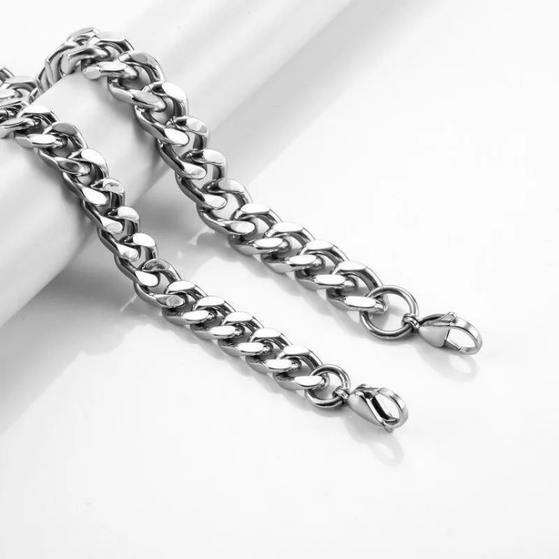 Collier chaîne en acier inoxydable 316L HNSP pour hommes, accessoires de bijouterie, style punk street, chaîne épaisse et lourde pour homme