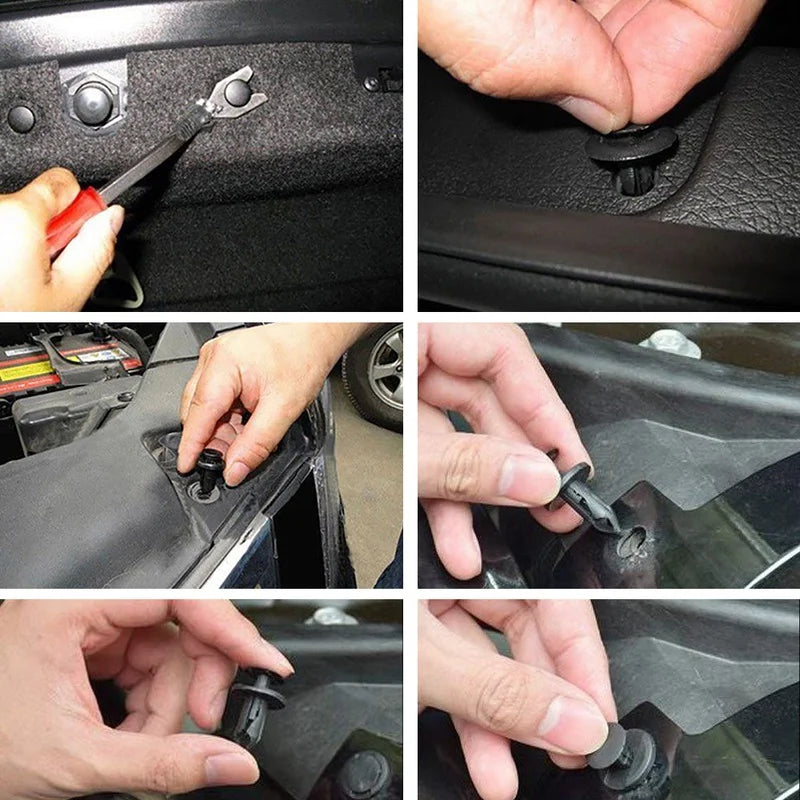 Clips de retenue en plastique pour voiture, goupille de poussée pour garde-boue Automobile, Rivet de panneau de garniture de porte, outil de fixation de taille mixte pour pare-chocs Automobile