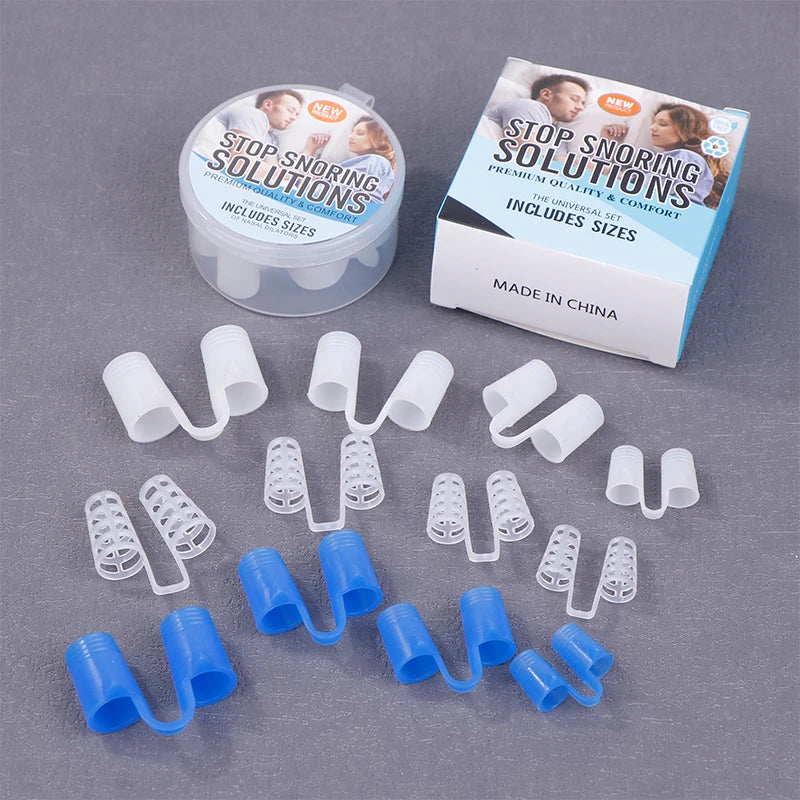 1 4/8 pièces Silicone Anti ronflement dilatateurs nasaux d'aide à l'apnée ronflement pince-nez nez