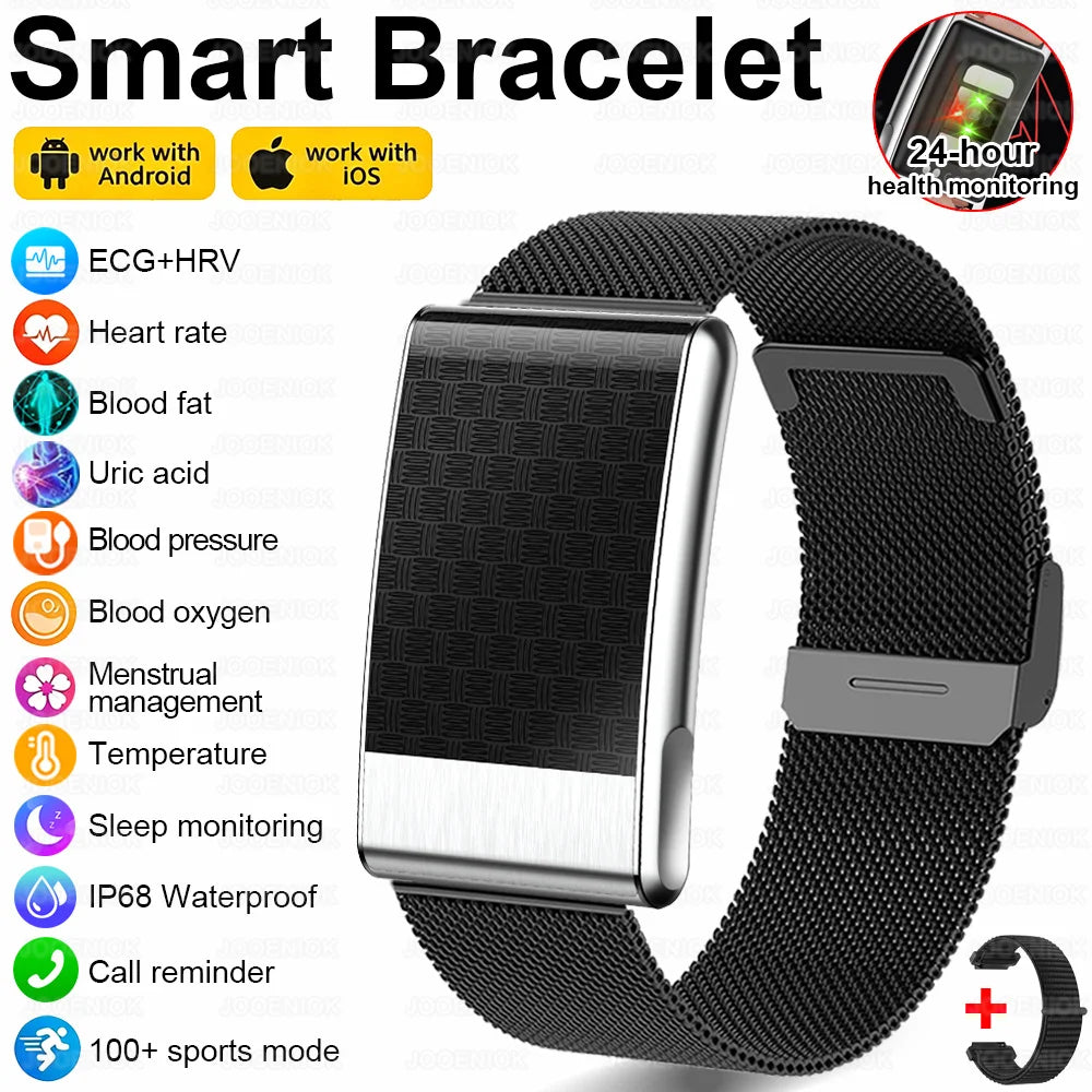 Nouvelle Montre Connectée Ultra-Mince 8mm 2026 pour Femme avec Suivi ECG, Fréquence Cardiaque, Pression Artérielle, Oxygène Sanguin et Appel Bluetooth