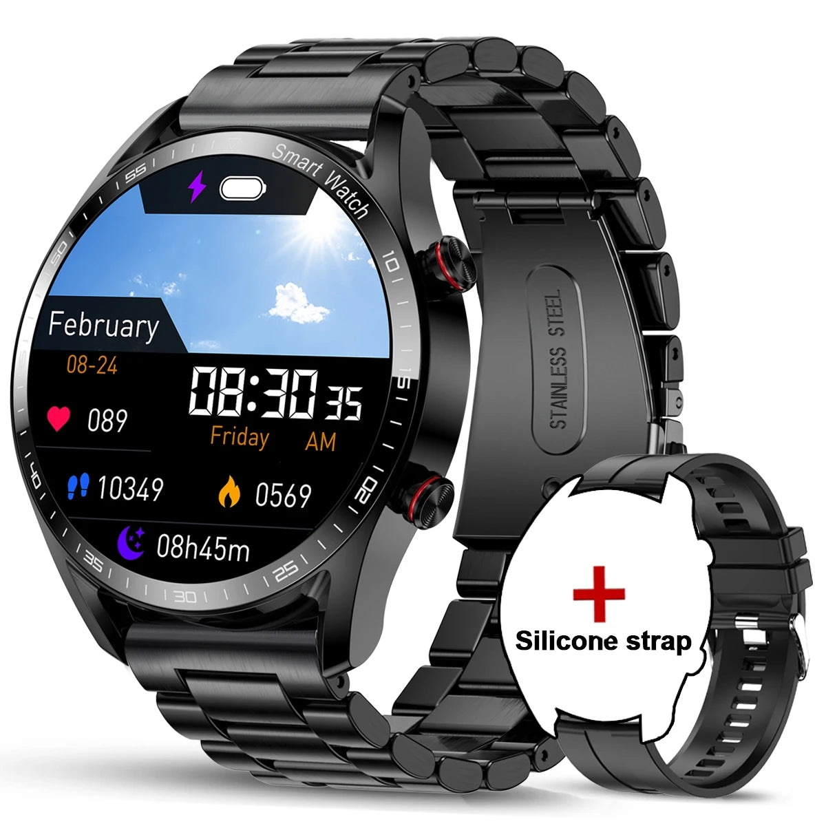 Montre Connectée Homme Femme ChiBear GT – 1,53" Appel Bluetooth, Cardio, SpO2, Sport
