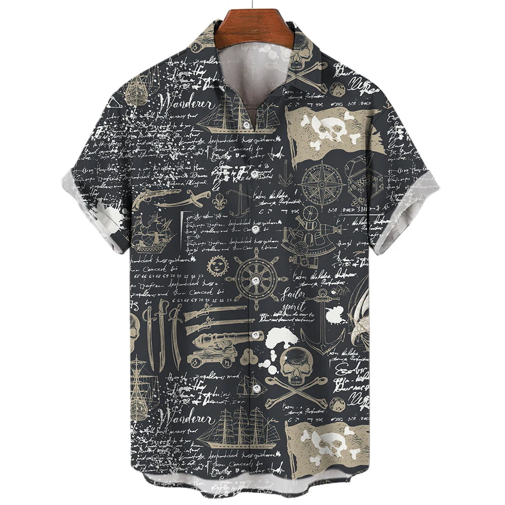 Chemise Hawaïenne Homme | Imprimée 3D Nautique | S à 5XL