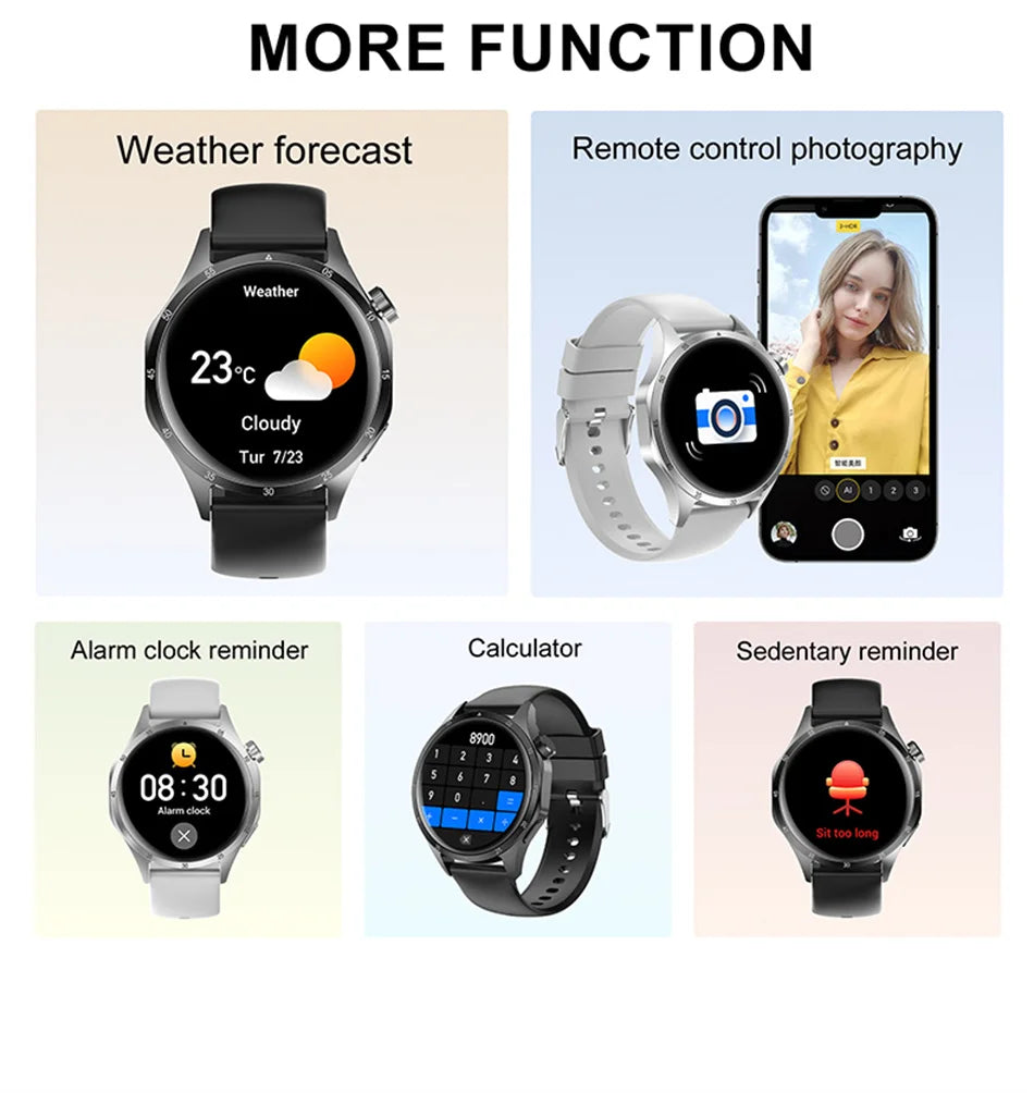 Nouvelle Montre Connectée de Suivi de Santé 2026 pour Hommes avec Suivi du Sommeil, Rappels, Surveillance de la Fréquence Cardiaque et Modes d'Exercice