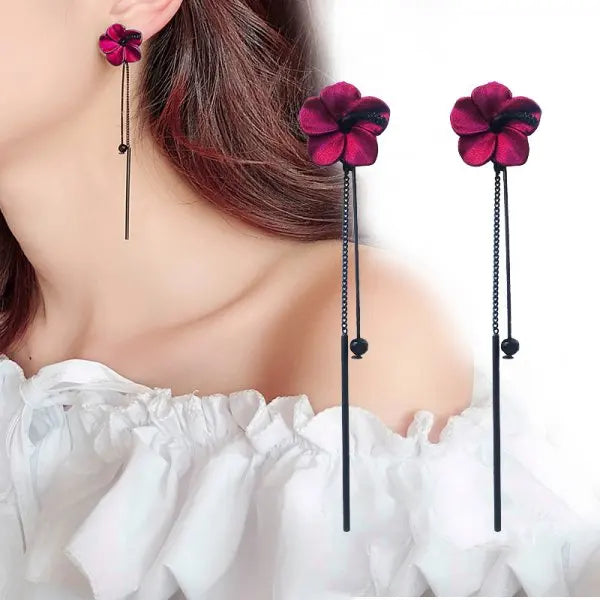 Boucles d'oreilles feuilles zircon