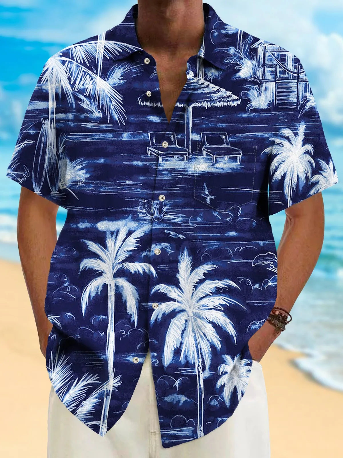 Chemise Hawaïenne Homme | Floral 3D Manches Courtes | S à 5XL.Plusieurs coloris disponible.