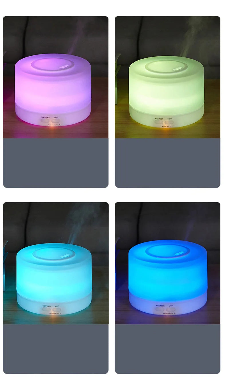 Humidificateur d'aromathérapie à grande capacité de 700 ml, effet bois.