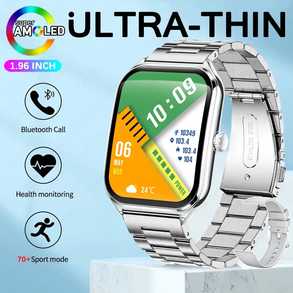 Montre Connectée Ultra-Fine Jooeniok MT61 – 1,96" AMOLED, Appel Bluetooth, Cardio, Sport