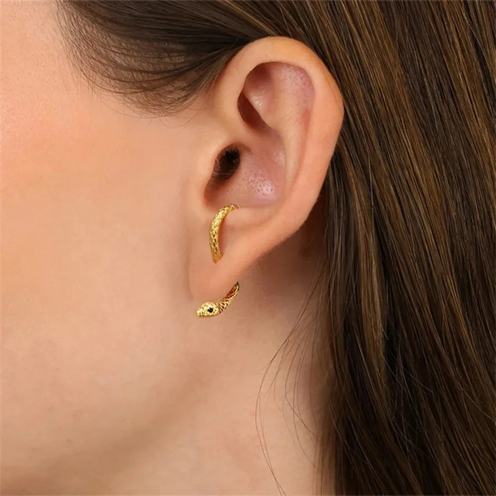 Formes d'animaux clous d'oreilles exquis gothique serpent boucles d'oreilles rétro mode Punk goujons boucle d'oreille accessoires personnalité fille bijoux