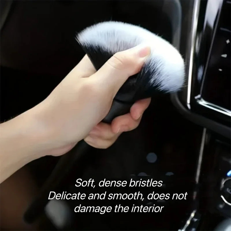 Brosse de nettoyage intérieur de voiture à poils doux pour tableau de bord,voiture et moto.