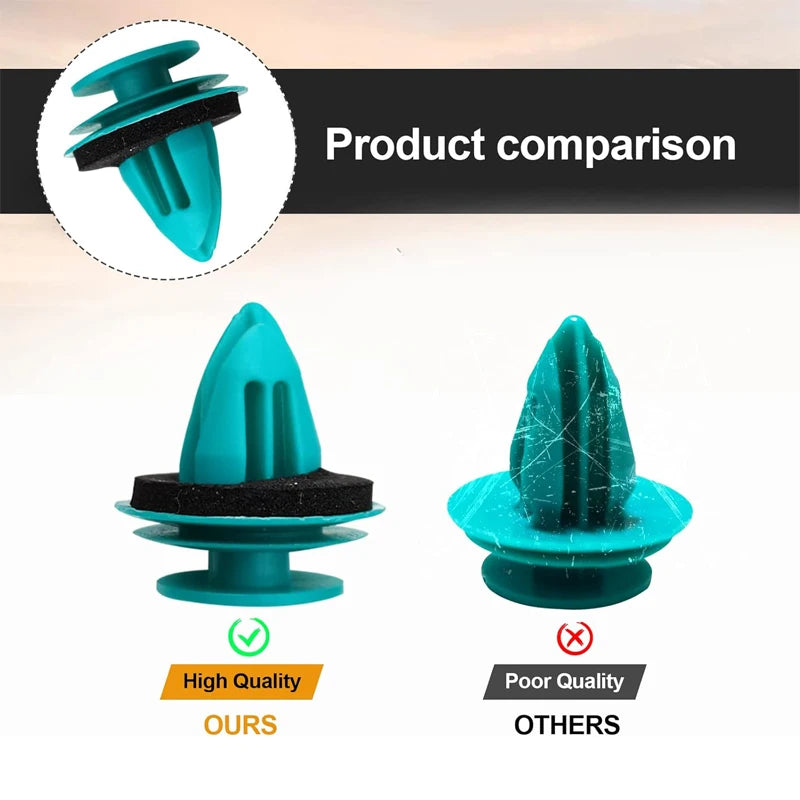 20-500 Pièces de clips de panneau de porte de voiture avec joint d'étanchéité, rivets de fixation et retenues de pare-chocs, adaptés aux clips de fixation de pare-chocs automobiles